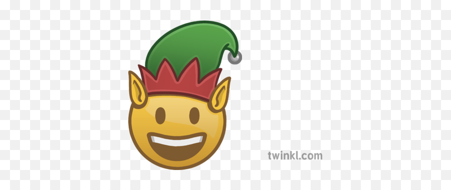 Elf Hat Smile Emoji Christmas Festive Emote Happy Mojimaths - Christmas Elf Emoji,Elf Emoji