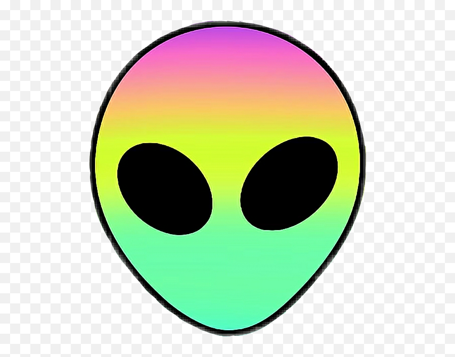 Alien Extraterrestre Rosado Verde - Circle Emoji,Emoji Area 51