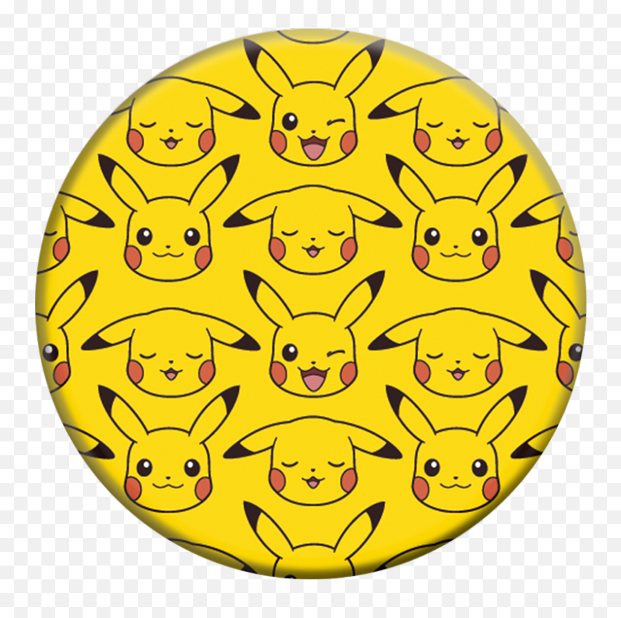 Pikachu Pattern - Popsocket Pikachu Emoji,Pikachu Emoji Text