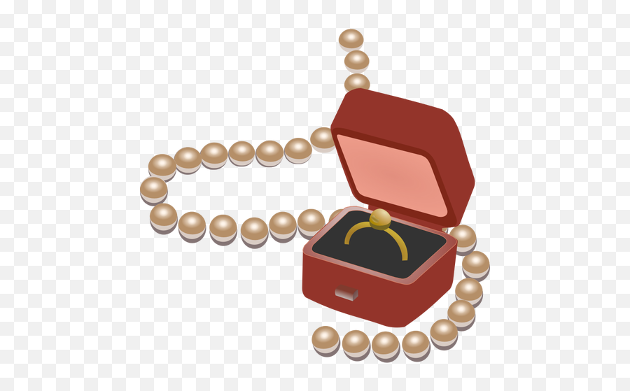 Jewellery Box And Pearls Vector Image - Jewellery Clip Art Emoji,Chocolate Milk Emoji