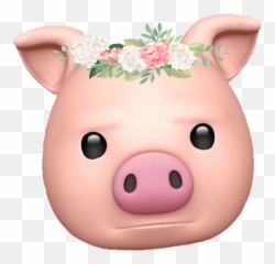 Pig Emoji Emojisticker Iphonex - Domestic Pig,Pig Emoji
