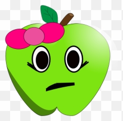 Clipart Download Sad Apple Png Files - Cute Art Emoji
