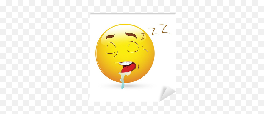 Smiley Emoticons Face Vector - Emoji Drooling While Sleeping,Sleeping Emoticon