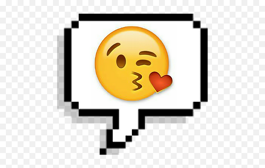 Amor Love Emoji Tumblr Pixel - Oof Speech Bubble,Emojis De Amor