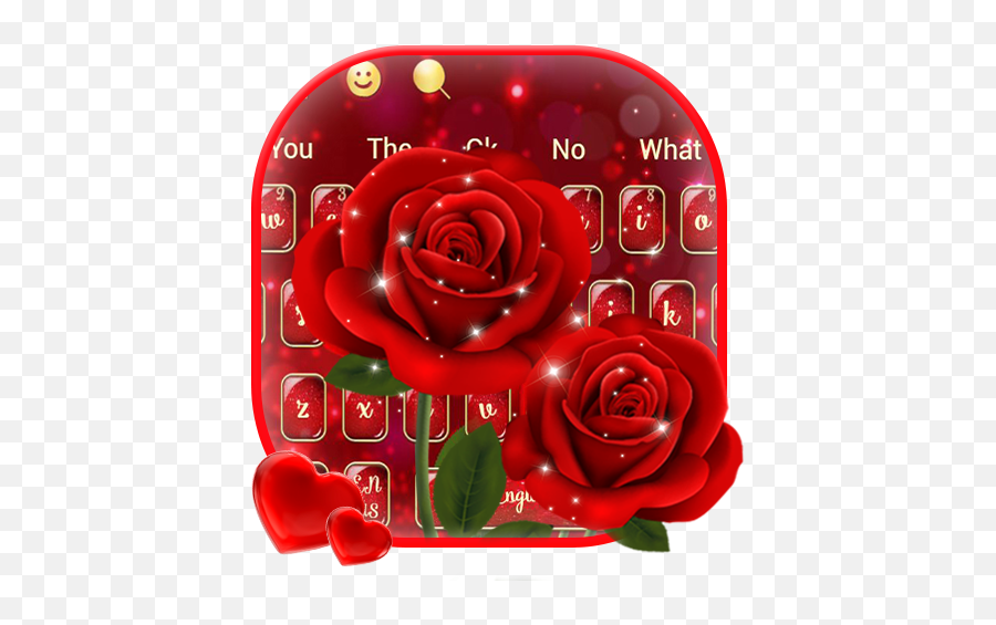 Sparkling Red Rose Keyboard - Apps On Google Play Garden Roses Emoji,Red Rose Emoji