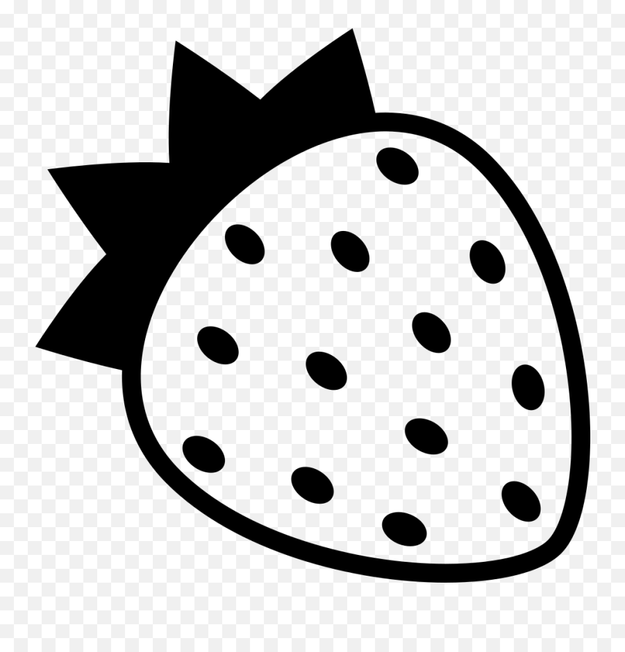 Emojione Bw 1f353 - Black And White Strawberry Emoji,Strawberry Emoji