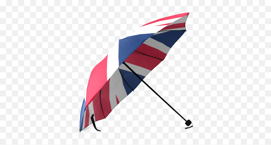 Union Jack British Flag Foldable Umbrella - Light Blue Polka Dot Umbrella Emoji,Union Jack Emoji