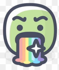 Rainbow Emoji Icon Of Colored Outline - Avatar