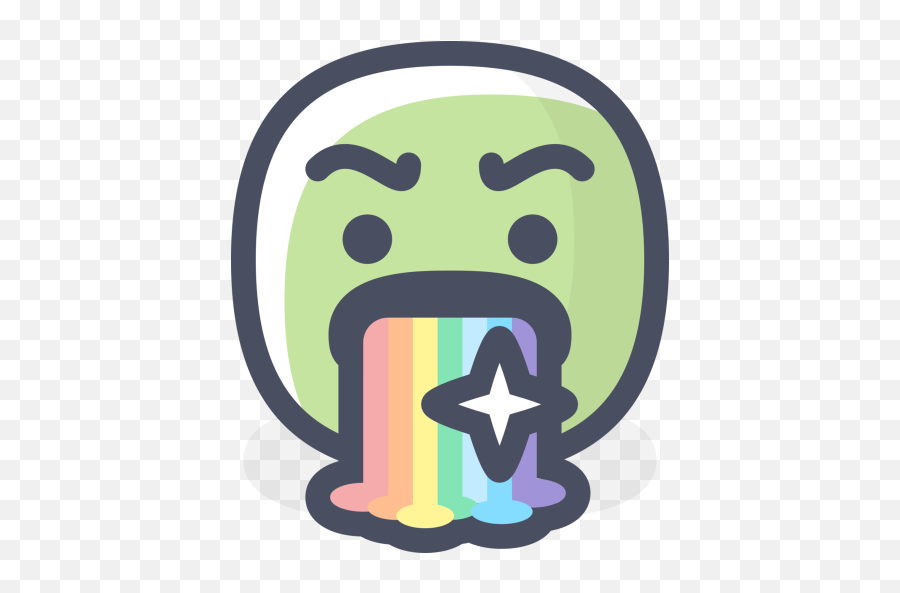 Rainbow Emoji Icon Of Colored Outline - Rainbow Avatar Icon,Rainbow Candy Emoji
