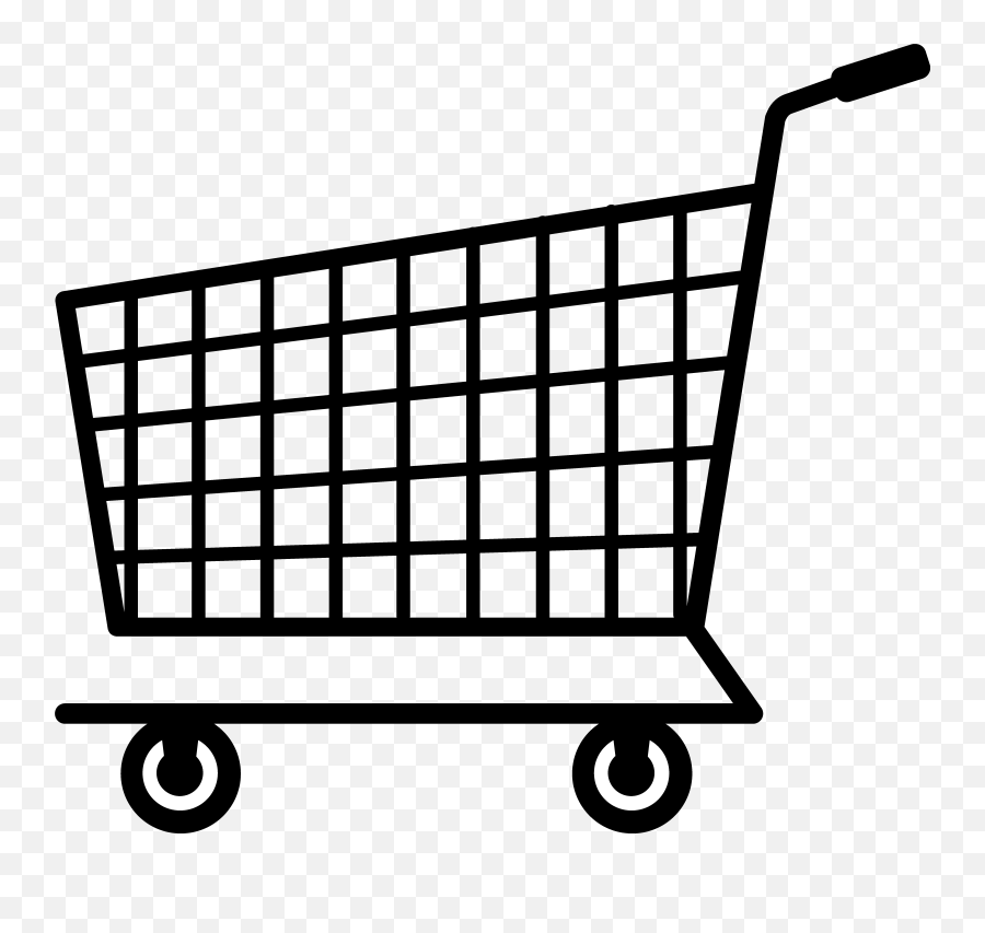 Cart Clip Art Black And White - Shopping Cart Clipart Emoji,Cart Emoji