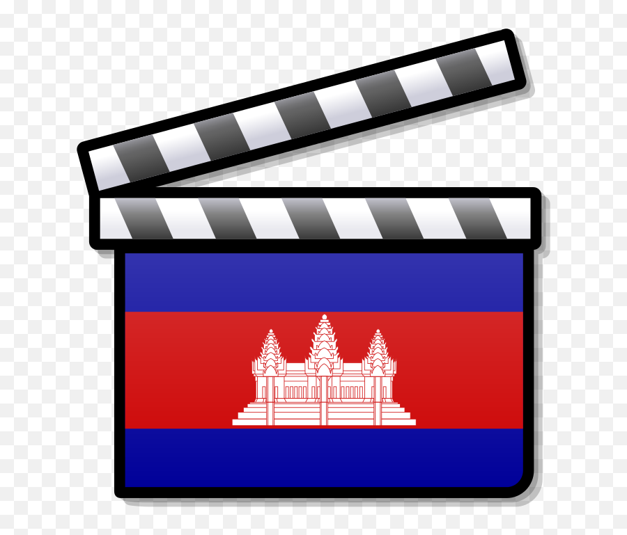 Clapper Board Clip Art - Clipartsco Flag Of Cambodia Emoji,Clapperboard Emoji