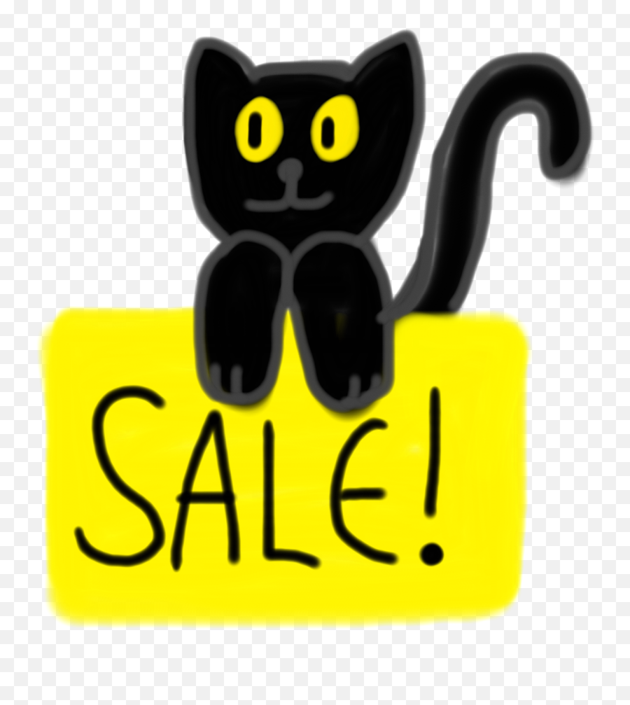 Black Catblack Friday And Of Couse Sale - Black Cat Emoji,Black Friday Emoji