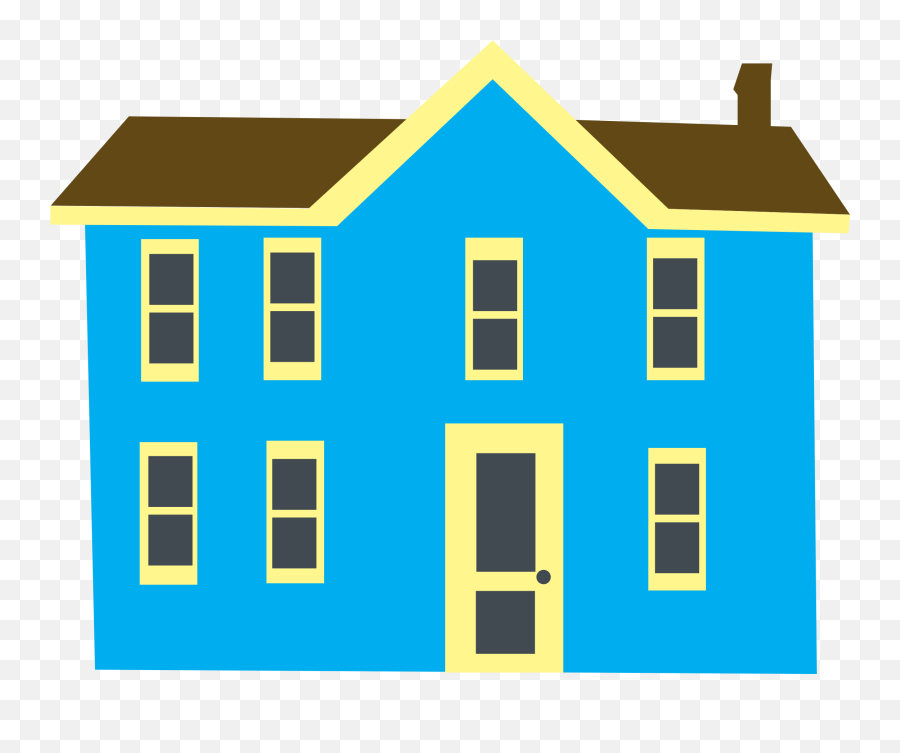 Library Of Pick Up House Picture - Blue House Clipart Png Emoji,House Cleaning Emoji