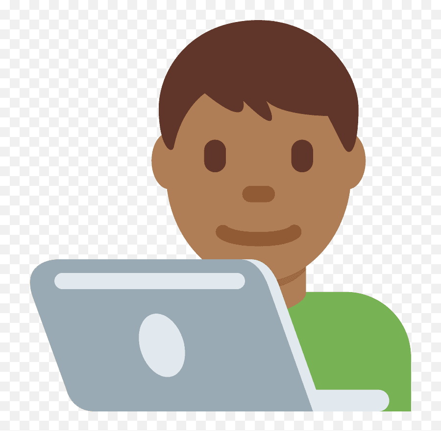 Man Technologist Emoji Clipart - Deaf Clipart,Emoji Laptop Skin
