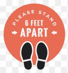 6 Feet Apart Covid Sign - Transparent Png U0026 Svg Vector File 6 Feet Apart Transparent Emoji,Feet Emoji