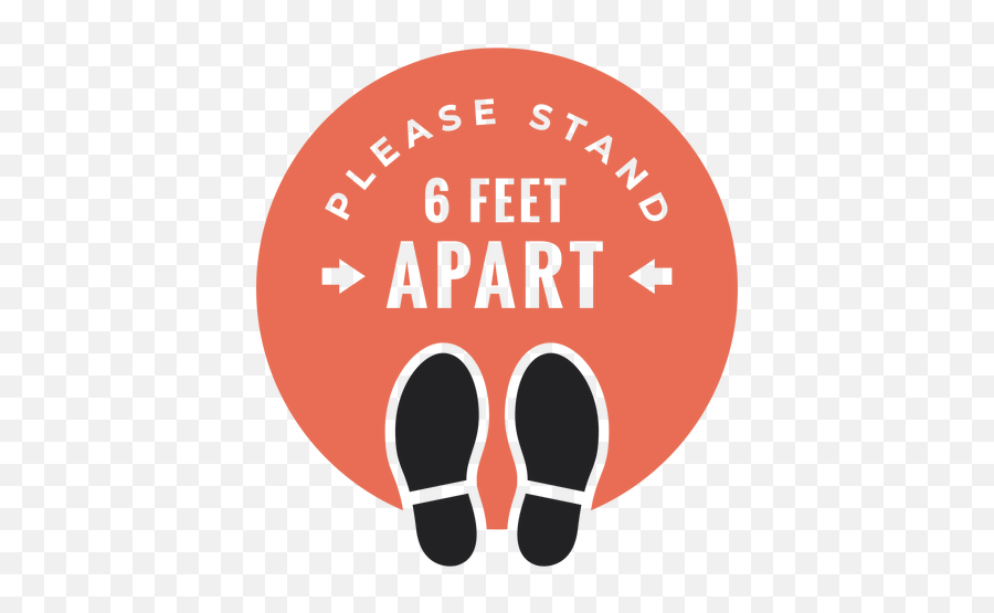 6 Feet Apart Covid Sign - Transparent Png U0026 Svg Vector File 6 Feet Apart Transparent Emoji,Feet Emoji