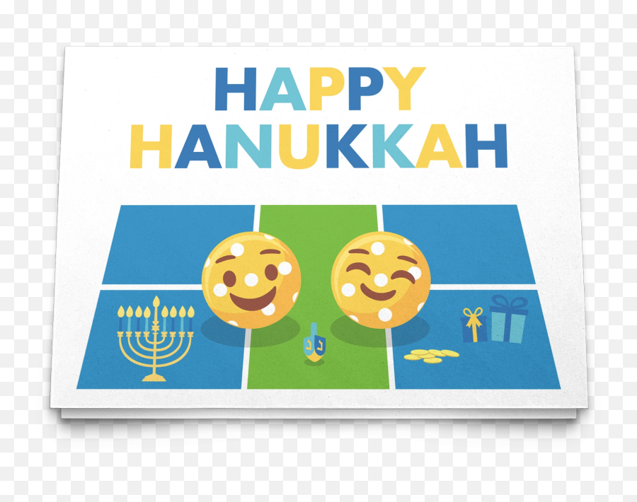 Happy Birthday Pickleball Emoji - Greeting Card,Hanukkah Emoji