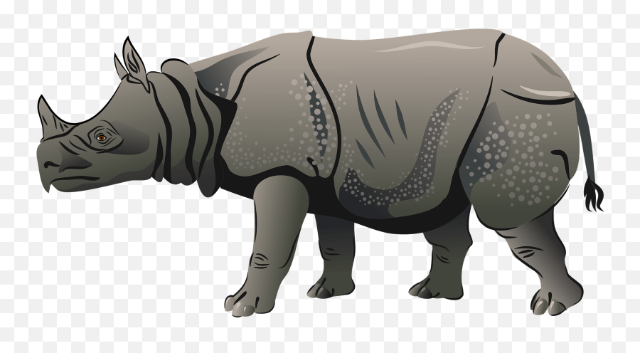 Javan Rhino Clipart - Javan Rhino Clipart Png Emoji,Rhino Emoji
