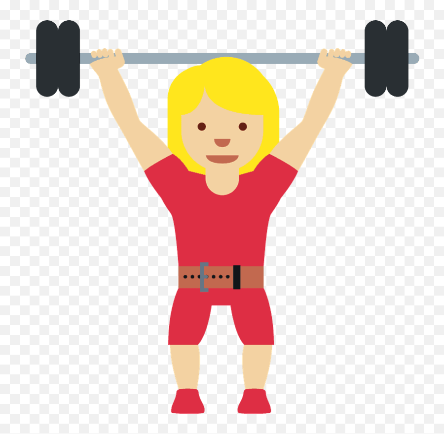 Woman Lifting Weights Emoji Clipart - Emoji Weight Lifter,Squat Emoji