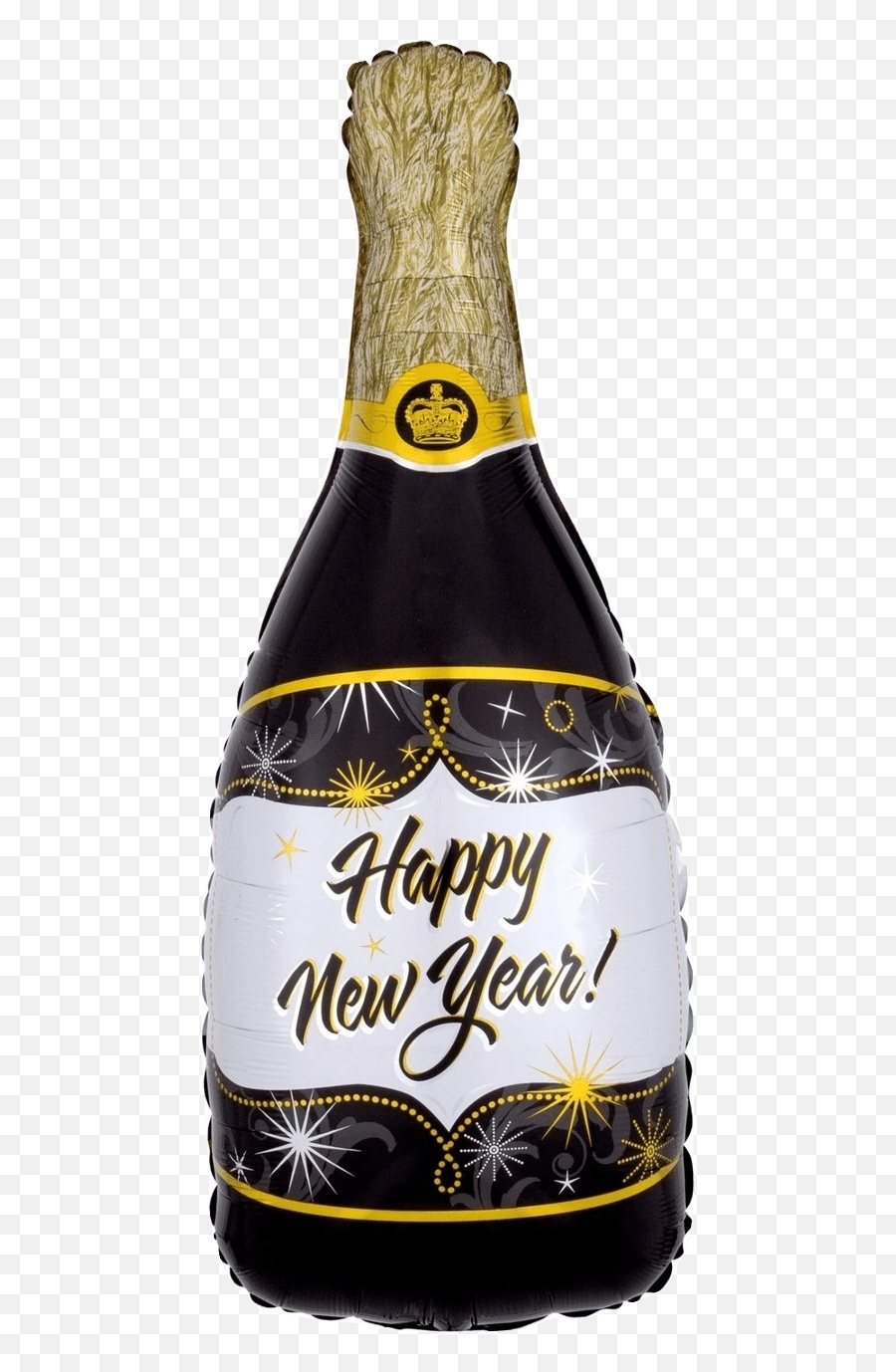 Happy New Year Giant 36 Champagne Bottle Balloon - New Year Balloons Champagne Emoji,Champagne Bottle Emoji