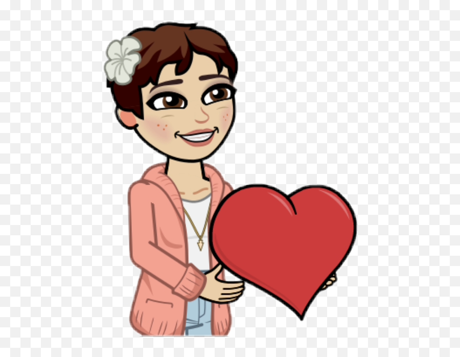 Bitmoji Mybitmoji Snapchat Emoji Love Heart Red - Snapchat Love Bitmojis,Snapchat Emoji
