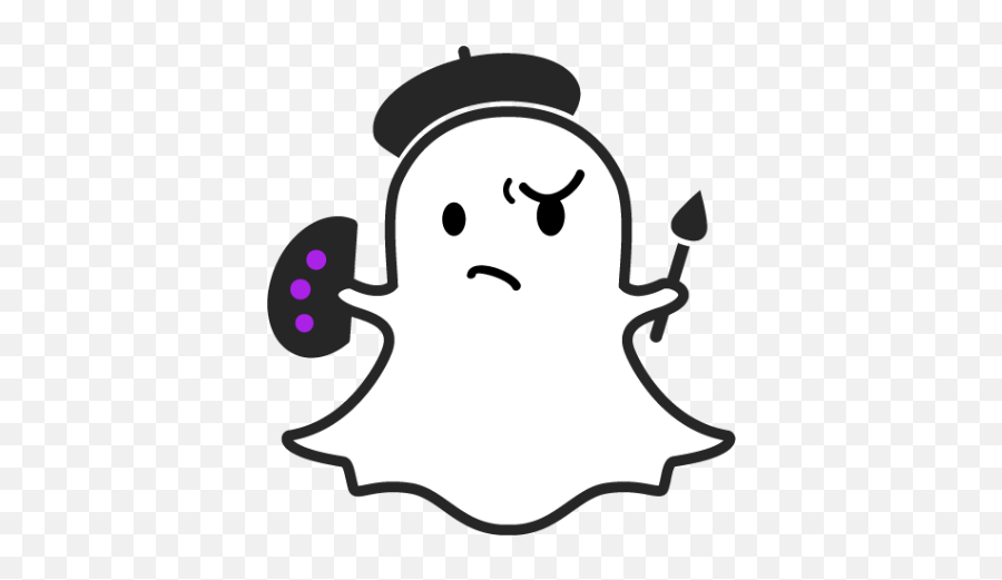 Snapchat Artist Ghost Transparent Png - Ghost Snapchat Png Emoji,Emojis On Snapchat