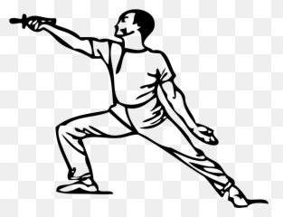 Fencing Drawing Sport Transparent Png - Lunging Clipart Emoji