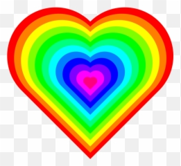 Rainbow Heart Color Circle Red - Rainbow Colors Hearts Emoji,Rainbow Heart Emoji