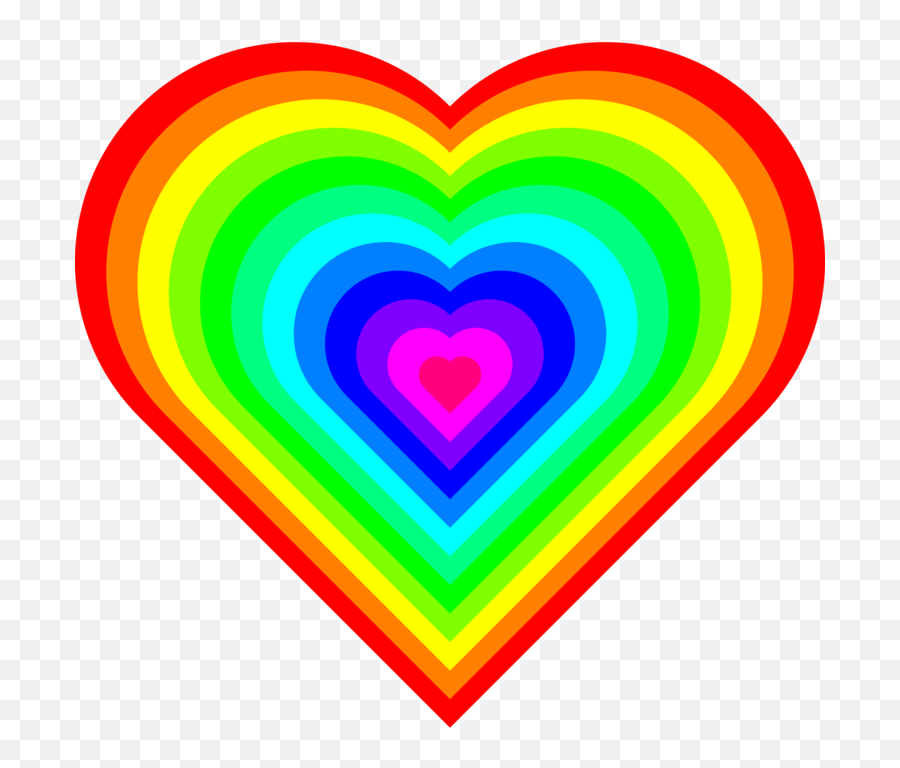 Rainbow Heart Color Circle Red - Rainbow Colors Hearts Emoji,Rainbow Heart Emoji