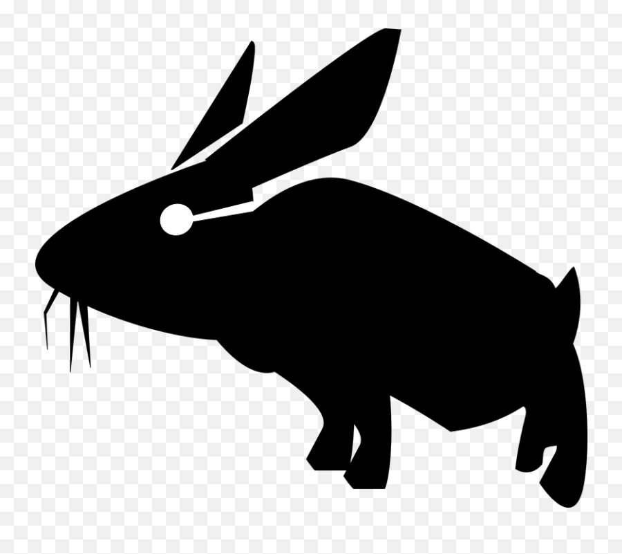 Free Hare Rabbit Vectors - Sea Creature Silhouette Emoji,Easter Bunny Emoticon