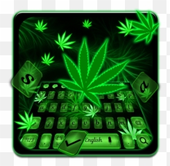 Smoky Weed Leaf Keyboard Theme - Imagenes De Marihuana Para Teclado Emoji,Pot Leaf Emoji
