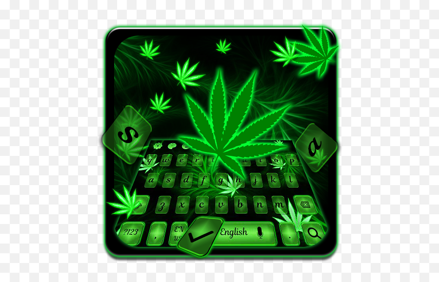 Smoky Weed Leaf Keyboard Theme - Imagenes De Marihuana Para Teclado Emoji,Pot Leaf Emoji