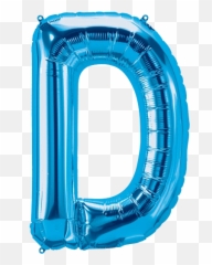 Blue Letter D Balloon - Emoji