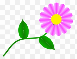 Daisy Fuchsia - Single Flower Clip Art Free Emoji,Four Leaf Clover Emoji