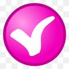Check Mark In A Round Button Vector Clip Art - Pink Check Mark Emoji,Check Box Emoji