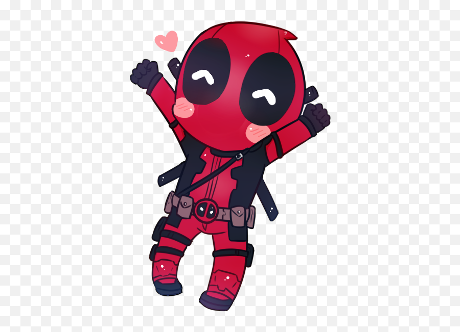 Drawing Marvel Deadpool Transparent - Chibi Deadpool Love Emoji,Deadpool Emoji Download