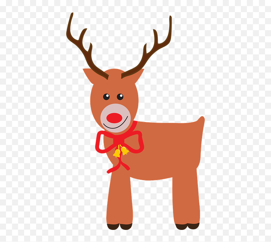 Reindeer Christmas Deer - Mi Primera Navidad Renos Emoji,Santa Sleigh Emoji