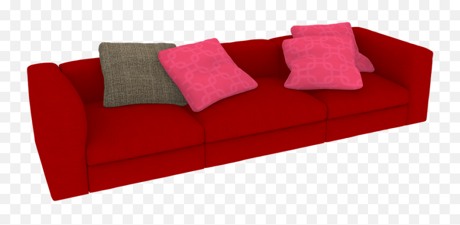 Sofa 3d Render - Couch Emoji,Red Emoji Pillow