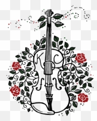 Violin Violins Rose Roses Freetoedit - Viol Emoji,Violin Emoji