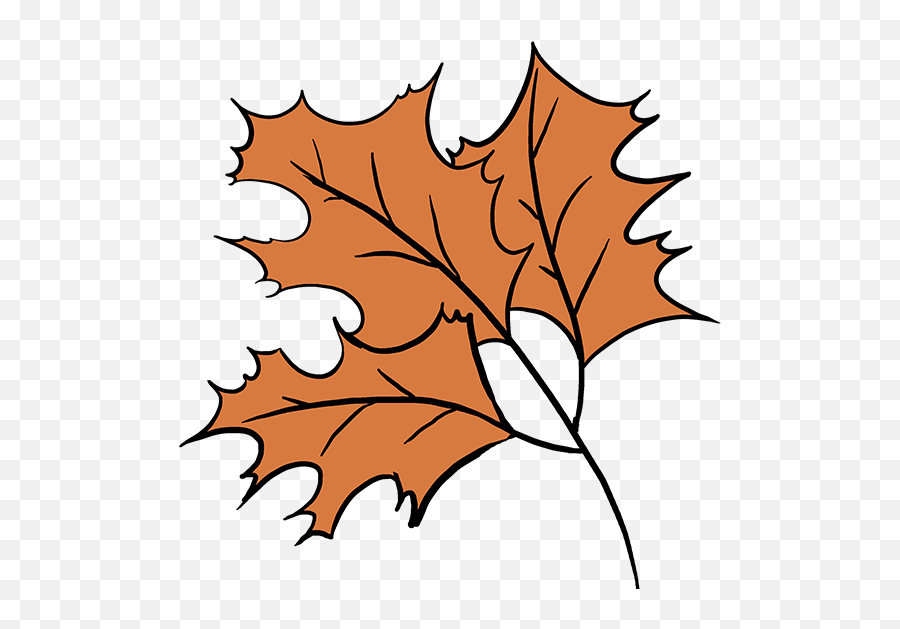 How To Draw Fall Oak Leaves - Drawing Emoji,Fall Leaf Emoji