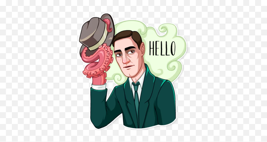 H - Hp Lovecraft Stickers Emoji,Cthulhu Emoji