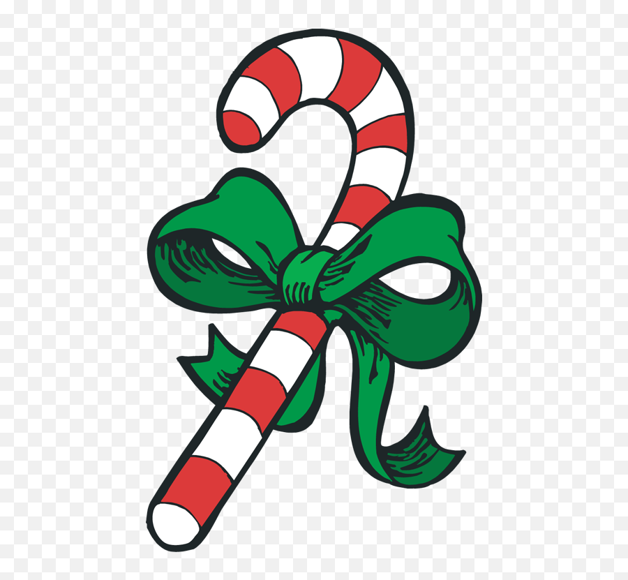 Candy Cane Christmas Peppermint Candycane Clip Art Free - Christmas Candy Cane Clipart Emoji,Peppermint Emoji