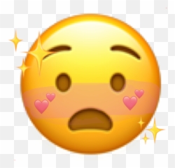 Love Inlove Emoji Blush Woah Pretty - Happy