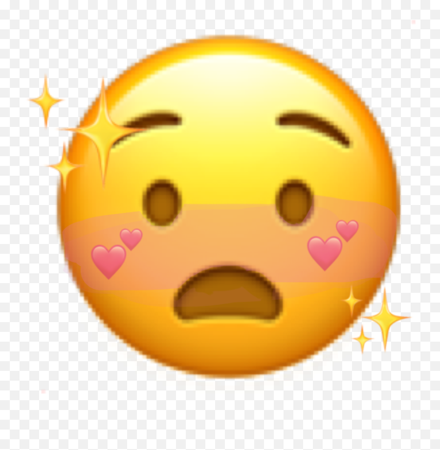 Love Inlove Emoji Blush Woah Pretty - Happy,Woah Emoji