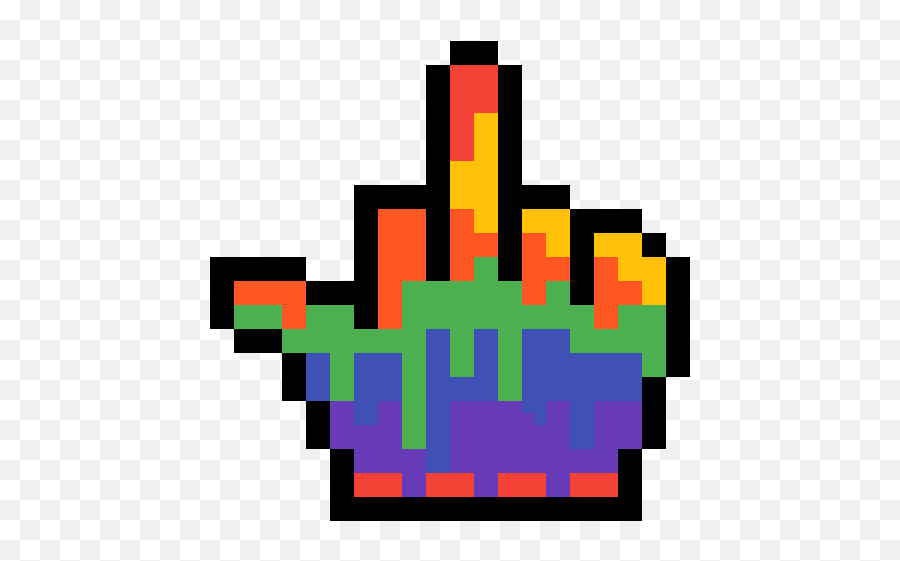 Pixilart - Rainbow Middle Finger Emoji,Bird Finger Emoji