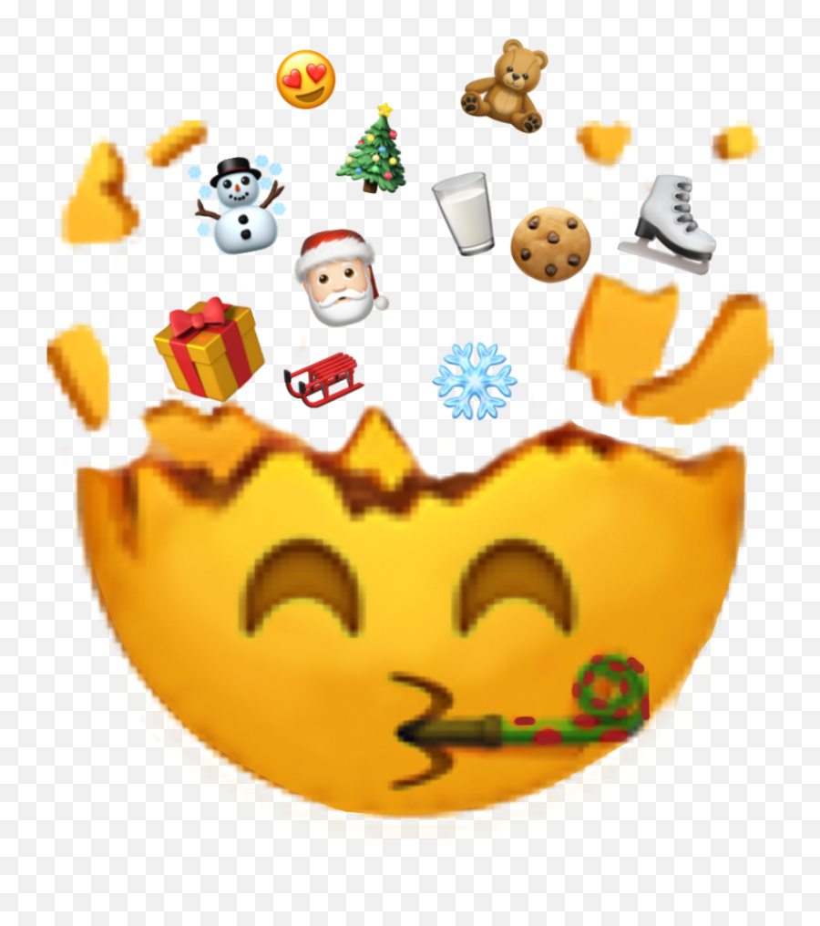 Christmas Emoji Iphone Gif Santa Boom - Clip Art,Santa Emoji Iphone