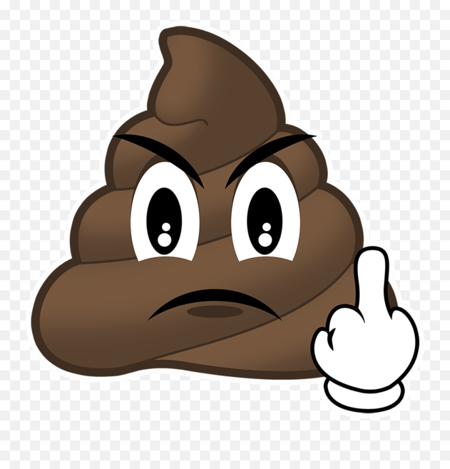 Poop Clipart Mad Vector - Poop Emoji Middle Finger,Birthday Emoji