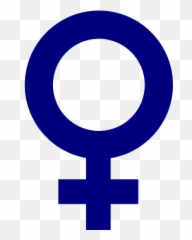 Vector Image Of Dark Blue Gender Symbol - Female Emoji