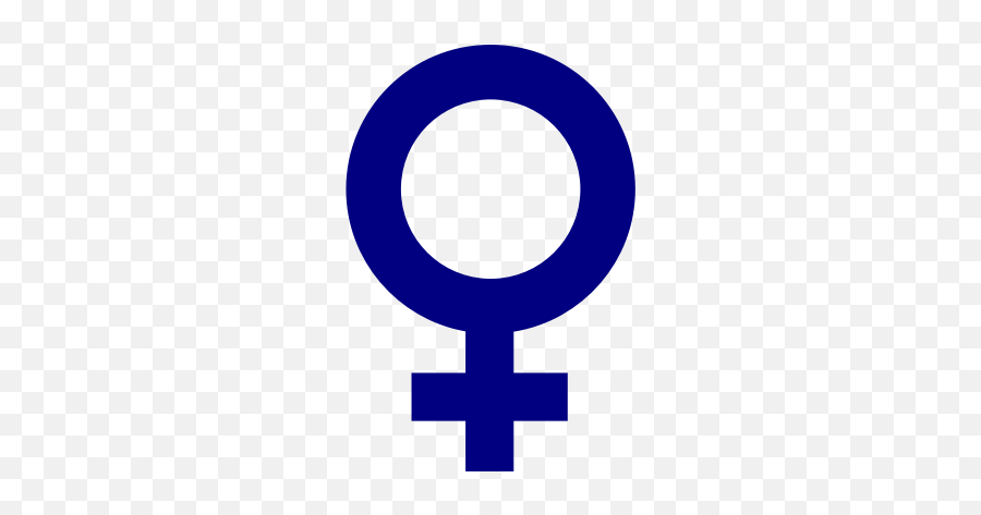 Vector Image Of Dark Blue Gender Symbol - Female Gender Symbol Blue Emoji,Breast Cancer Awareness Emoji