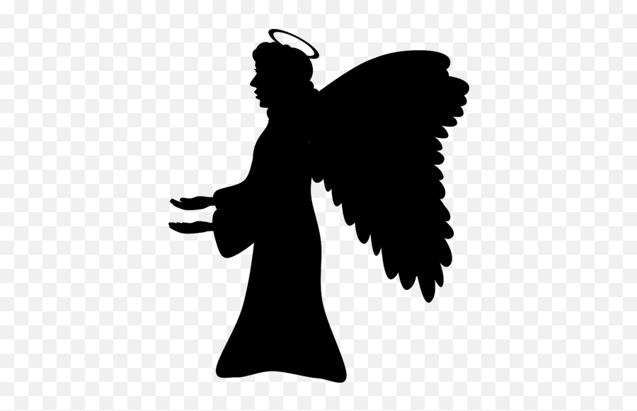 Angels Siluett - Silhouette Angel Clipart Emoji,Wing Emoji